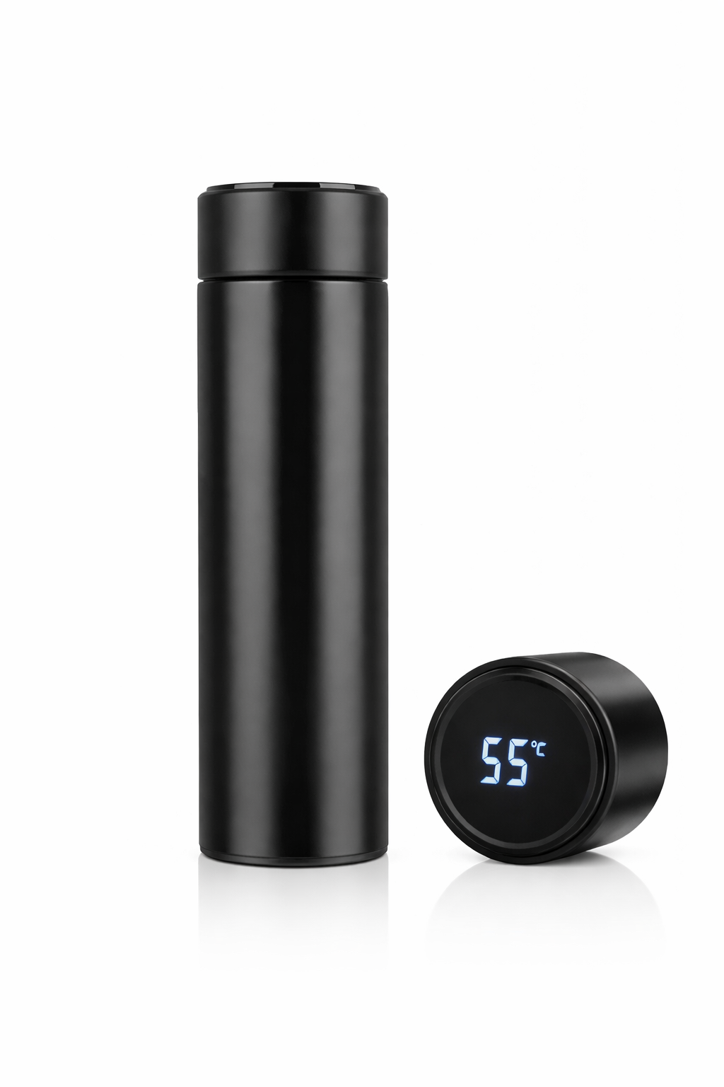 Temperature Hot & Cold LED Smart Water Bottle 490 ml Black