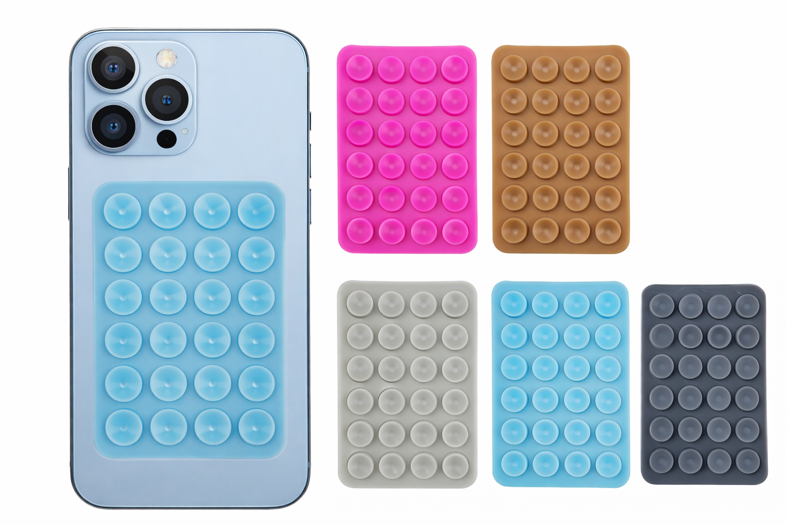 Multicolor Silicone Suction Cup Phone Holder for Mobile Phones