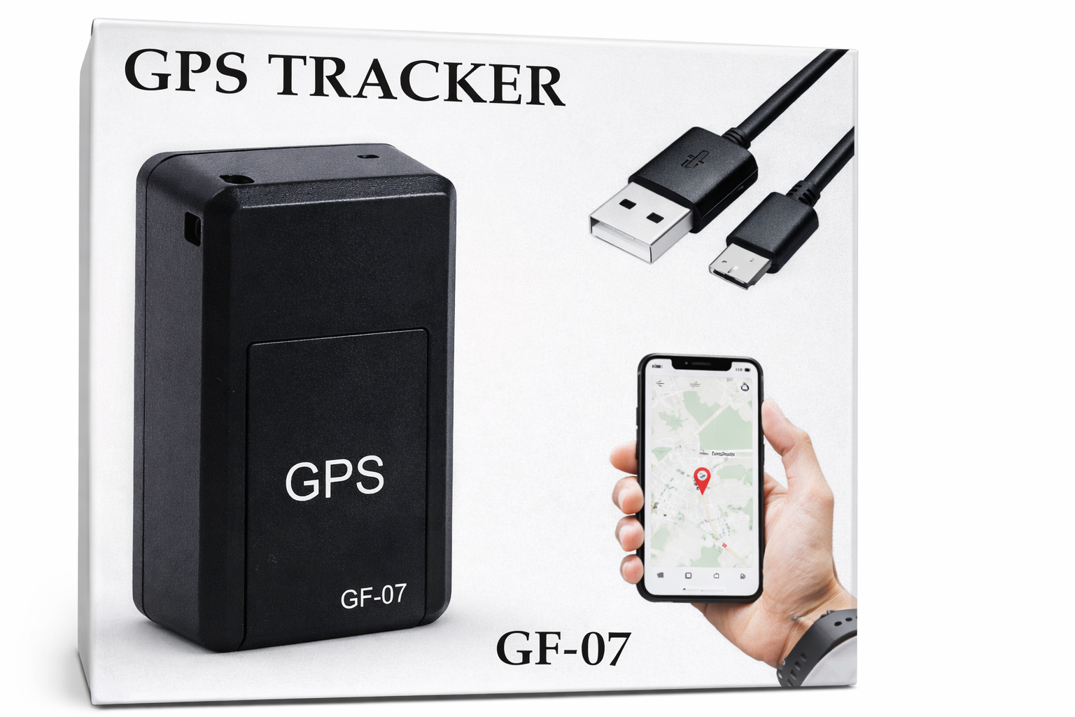 GPS Tracker Set with Smartphone Map Tracking and USB Charging